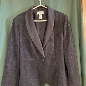 Women’s skirt and jacket (suit), lace overlay on jacket